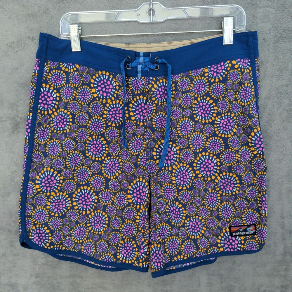 Patagonia Wavefarer Board Shorts Swim Trunks Men's 32 Blue 7" Inseam Beach